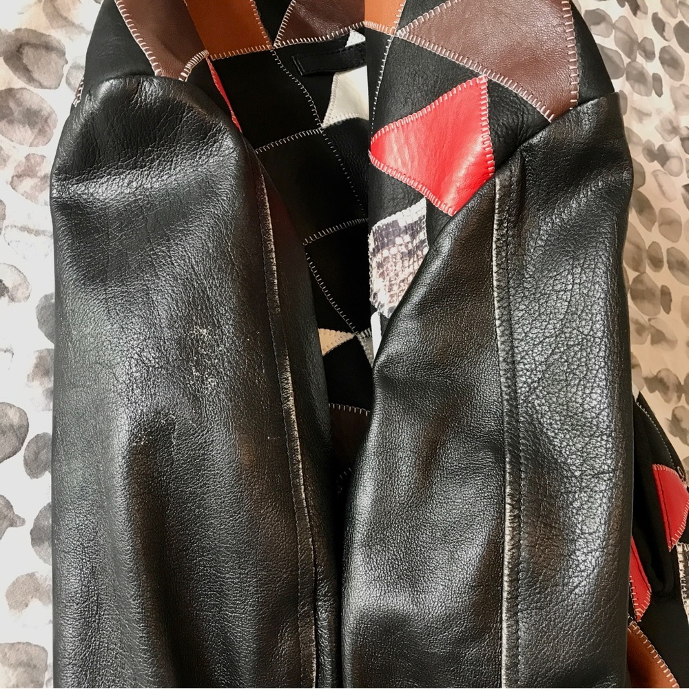 Coach 1941 shearling leather patchwork bomber jacket - Picture 10 of 10